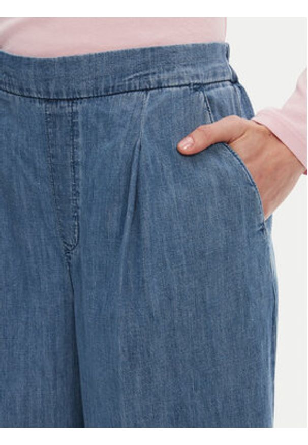 United Colors of Benetton - United Colors Of Benetton Spodnie palazzo 4KOWDF01B Niebieski Wide Leg. Kolor: niebieski. Materiał: bawełna