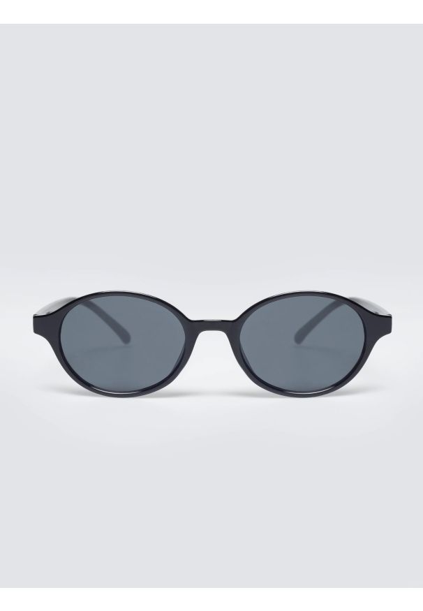 Big-Star - Okulary przeciwsłoneczne damskie czarne Narani 906. Kształt: okrągłe. Kolor: czarny