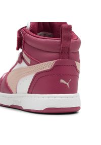 Puma - PUMA Rebound V6 Mid Toddlers' Sneakers PUMA Port Rose Quartz White Red Pink. Kolor: czerwony, biały, wielokolorowy. Sport: turystyka piesza