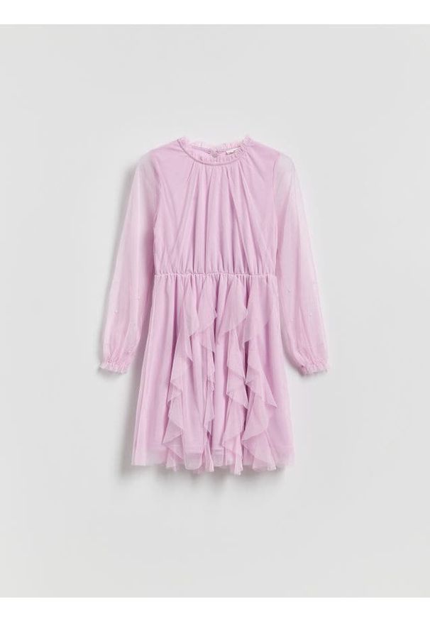 Reserved - Tiulowa sukienka - fioletowy. Kolor: fioletowy. Materiał: tiul