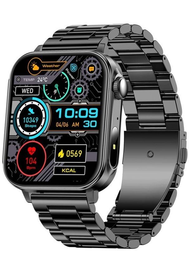 Smartwatch Colmi P80 Czarny (P80 Steel Black). Rodzaj zegarka: smartwatch. Kolor: czarny