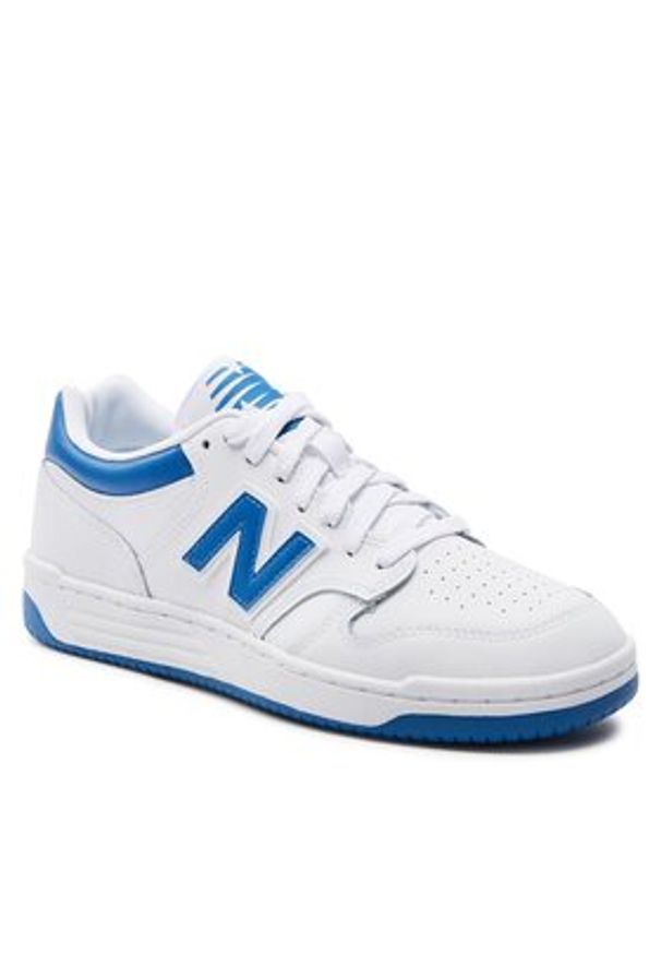 New Balance Sneakersy BB480LBL Biały. Kolor: biały. Materiał: skóra