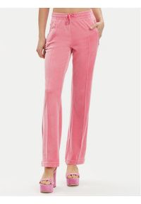 Juicy Couture Spodnie dresowe Tina JCAPW045 Różowy Regular Fit. Kolor: różowy. Materiał: syntetyk