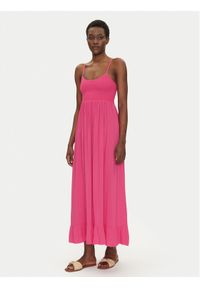 YSABEL MORA Sukienka letnia 86167 Różowy Regular Fit. Kolor: różowy. Materiał: wiskoza. Sezon: lato