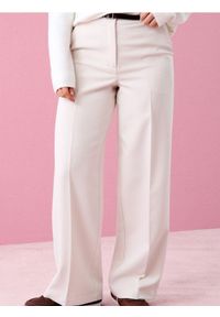 Sinsay - Spodnie - kremowy. Kolor: kremowy #1