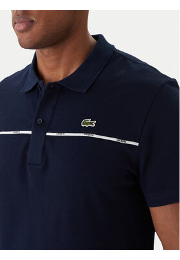 Lacoste Polo PH9863 Granatowy Regular Fit. Typ kołnierza: polo. Kolor: niebieski. Materiał: bawełna