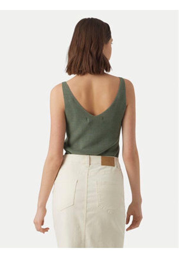 Vero Moda Top New Lex Sun 10281877 Zielony ciemny Regular Fit. Kolor: zielony. Materiał: wiskoza