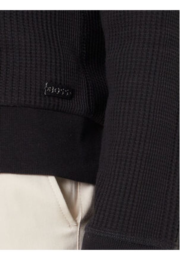 BOSS Bluza Structure 50559332 Czarny Regular Fit. Kolor: czarny. Materiał: syntetyk, bawełna