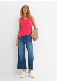 bonprix - Długi top z czystej bawełny (5 sztuk). Kolor: różowy. Materiał: bawełna. Długość: długie. Wzór: jednolity, melanż, gładki #3