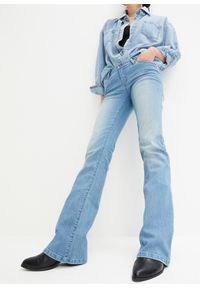 bonprix - Dżinsy o kroju bootcut, mid waist, ze stretchem. Kolor: niebieski #1