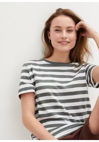 bonprix - T-shirt z okrągłym dekoltem, z bawełny (2 szt.). Kolor: biały. Materiał: bawełna. Długość rękawa: krótki rękaw. Długość: krótkie. Styl: klasyczny