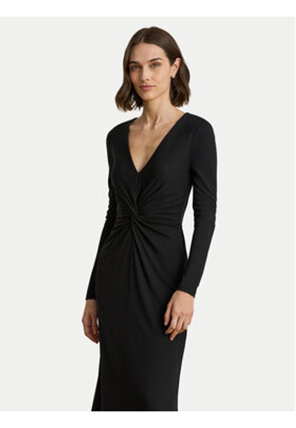 Lauren Ralph Lauren - LAUREN RALPH LAUREN Sukienka wieczorowa 253981393002 Czarny Slim Fit. Kolor: czarny. Materiał: syntetyk. Styl: wizytowy