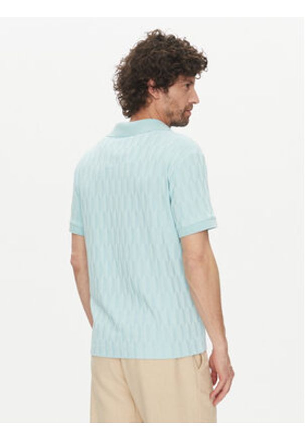 Marciano Guess Polo 5GHP03 6326A Błękitny Regular Fit. Typ kołnierza: polo. Kolor: niebieski. Materiał: syntetyk