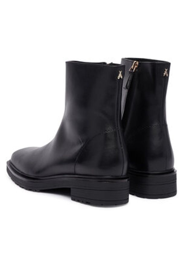 Patrizia Pepe Botki 2Y0021 L048 Czarny. Kolor: czarny. Materiał: skóra