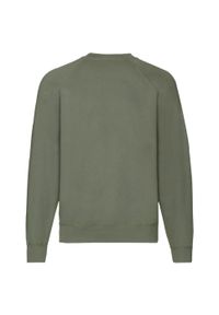 FRUIT OF THE LOOM - Klasyczna Bluza Raglanowa Unisex Dla Dorosłych. Kolor: zielony. Długość rękawa: raglanowy rękaw