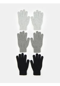 Sinsay - Rękawiczki 3 pack - szary. Kolor: szary