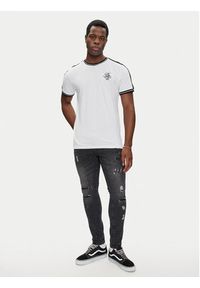 Brave Soul T-Shirt MTS-568PALMER Biały Regular Fit. Kolor: biały. Materiał: bawełna