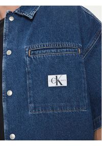 Calvin Klein Jeans Koszula jeansowa J30J324868 Granatowy Relaxed Fit. Kolor: niebieski. Materiał: bawełna