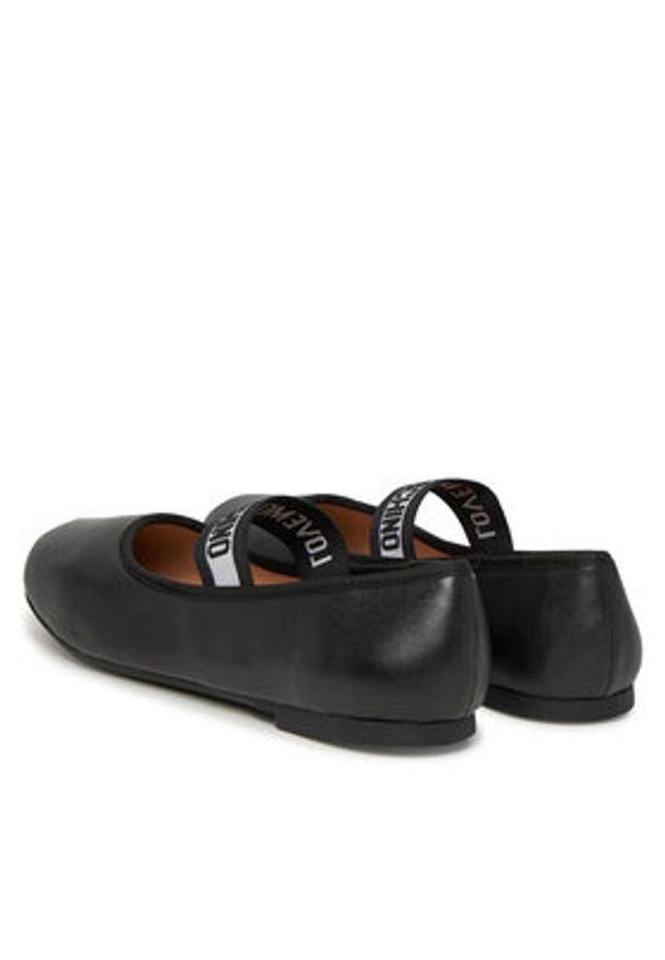 Love Moschino - LOVE MOSCHINO Baleriny JA11071G0MIE0000 Czarny. Kolor: czarny. Materiał: skóra