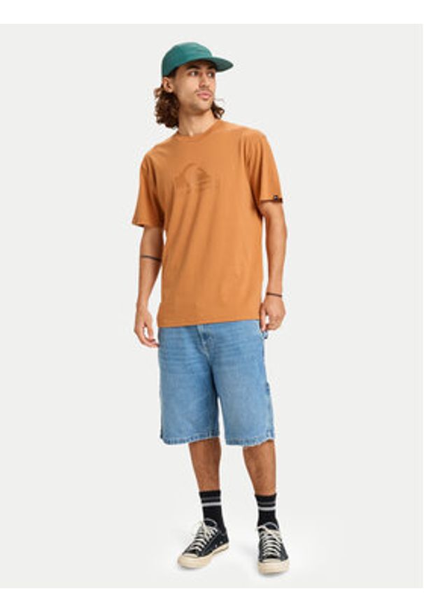 Quiksilver T-Shirt Ev Comp Logo EQYZT08182 Beżowy Regular Fit. Kolor: beżowy. Materiał: bawełna