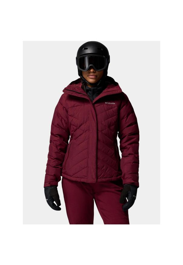 columbia - Płaszcz Zimowy Damski Columbia Lay D V. Kolor: czerwony. Materiał: puch. Sezon: zima. Sport: turystyka piesza
