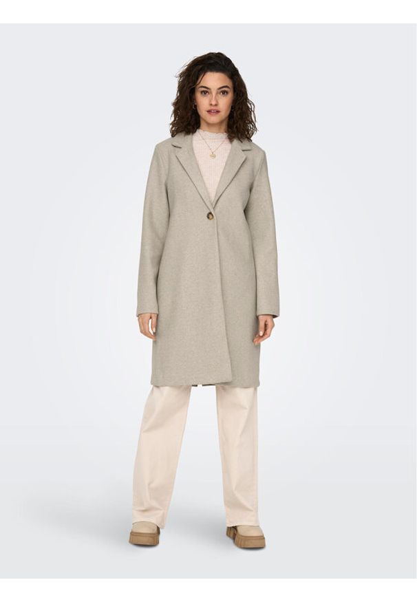 only - ONLY Płaszcz przejściowy Emma 15281382 Écru Regular Fit. Materiał: syntetyk