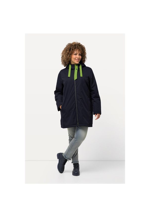 ULLA POPKEN - Damskie Kurtka outdoorowa HYPRAR wodoodporna dwukierunkowy zamek błyskawiczny. Kolekcja: plus size. Kolor: niebieski. Materiał: poliester, materiał. Sport: turystyka piesza