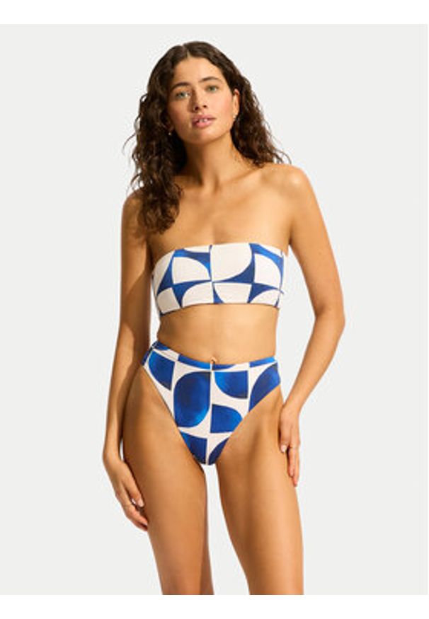 Seafolly Góra od bikini 31534-238 Niebieski. Kolor: niebieski. Materiał: syntetyk