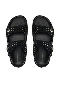 Tory Burch Sandały Kira Sport Sandal 159921 Czarny. Kolor: czarny. Materiał: zamsz, skóra. Styl: sportowy