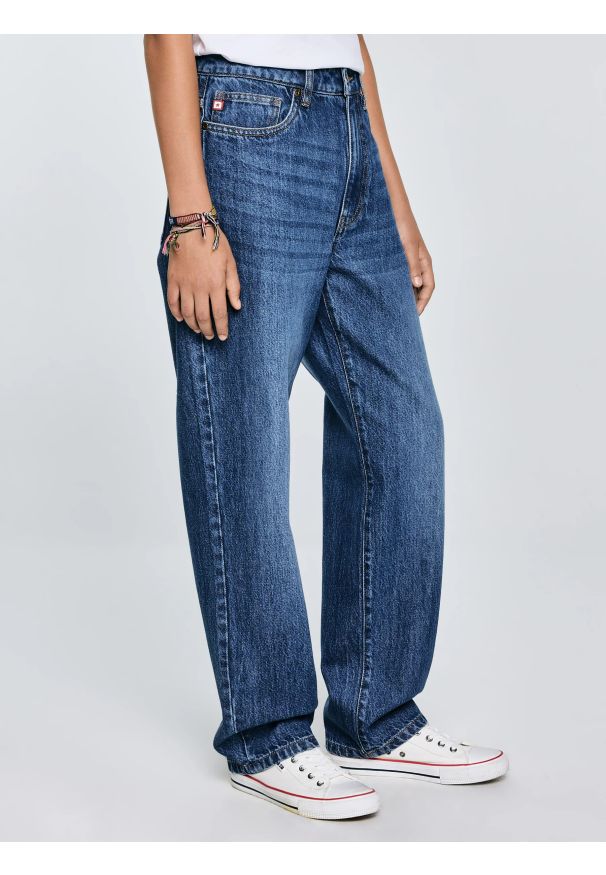 Big-Star - Jeansy chłopięce loose granatowe Zacky 586. Okazja: na co dzień. Stan: podwyższony. Kolor: niebieski. Materiał: jeans. Styl: vintage, casual, klasyczny