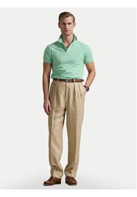 Polo Ralph Lauren Polo 710536856451 Zielony Slim Fit. Typ kołnierza: polo. Kolor: zielony. Materiał: bawełna #5