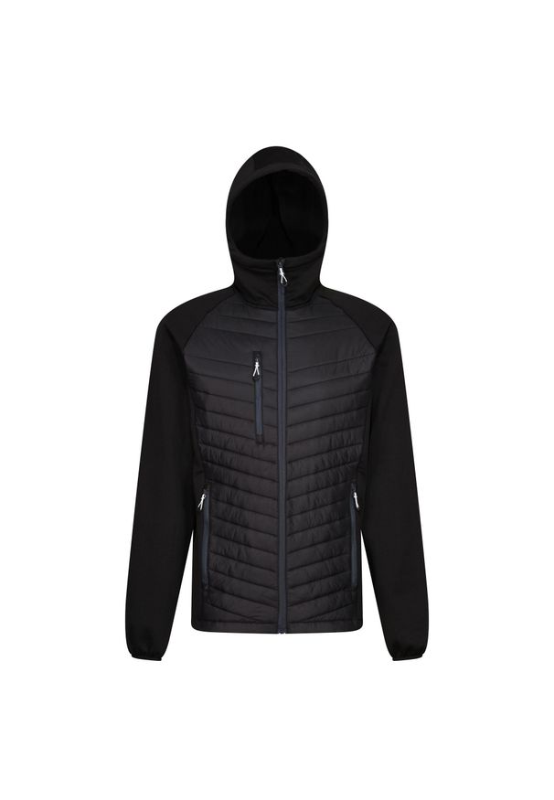 Regatta - Męska Pikowana Kurtka Hybrydowa Navigate. Kolor: szary, fioletowy, wielokolorowy, czarny. Materiał: puch. Sport: turystyka piesza