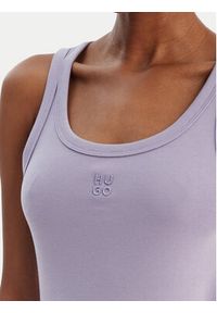 Hugo - HUGO Top Datamia 50514489 Fioletowy Slim Fit. Kolor: fioletowy. Materiał: bawełna #4