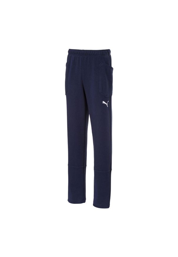 Puma - Spodnie Dresowe Boys Liga. Kolor: niebieski. Materiał: dresówka