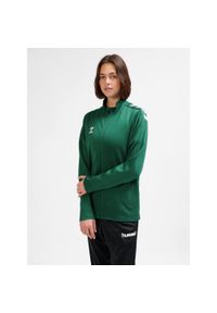 Damska bluza dresowa Hummel Core Xk. Kolor: zielony. Materiał: dresówka. Sport: piłka ręczna #1