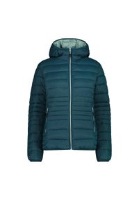 Kurtka puchowa z kapturem na zamek Sorona Aura damska CMP. Typ kołnierza: kaptur. Kolor: zielony. Materiał: puch. Sezon: zima. Sport: turystyka piesza #1
