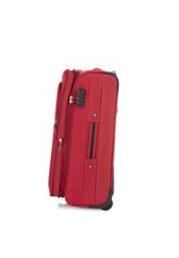 Ochnik - Komplet walizek na kółkach 19'/24'/28'. Kolor: czerwony. Materiał: poliester, kauczuk, materiał, nylon, guma #14
