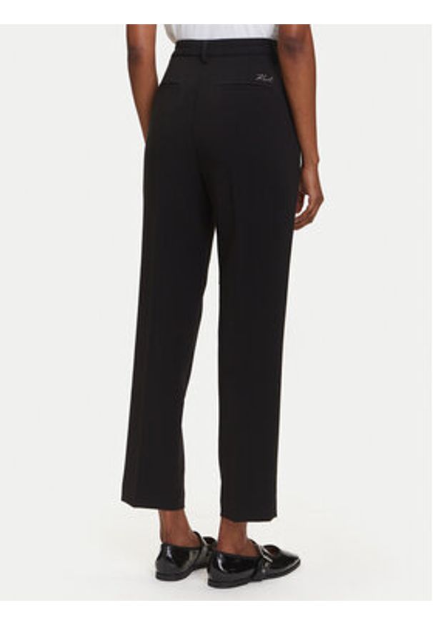 Karl Lagerfeld - KARL LAGERFELD Chinosy A3W10098 Czarny Slim Fit. Kolor: czarny. Materiał: syntetyk