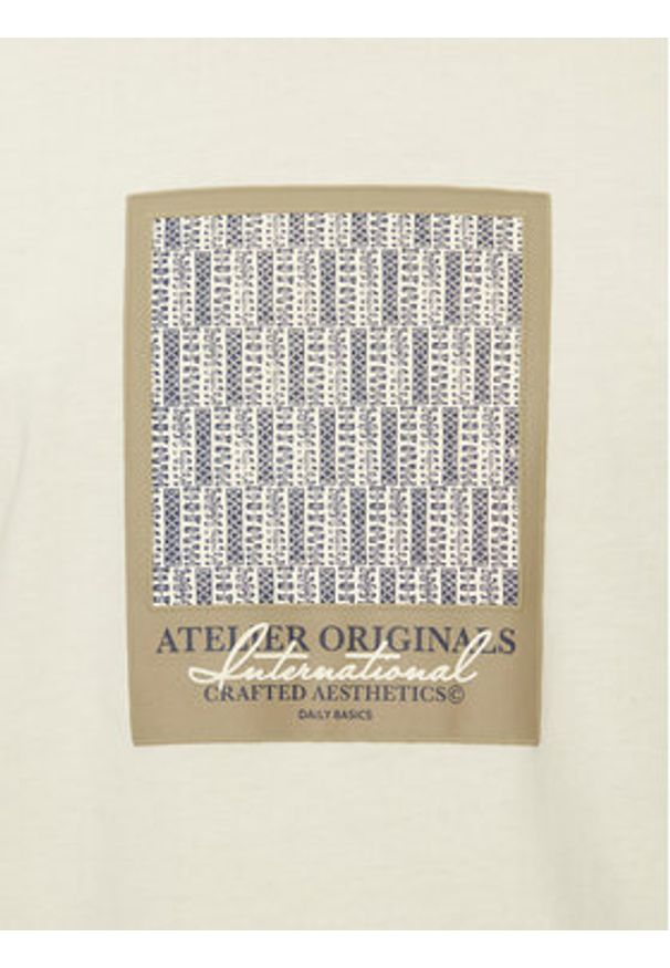 Jack & Jones - Jack&Jones T-Shirt Islington 12273019 Écru Loose Fit. Materiał: bawełna