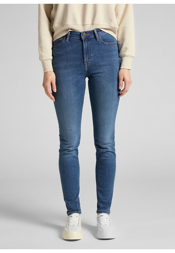 Lee - LEE SCARLETT HIGH DAMSKIE SPODNIE JEANSOWE JEANSY MID COPAN L626DUIW 112114163