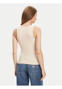 Guess Top W5GP57 KCV52 Beżowy Regular Fit. Kolor: beżowy. Materiał: syntetyk #3