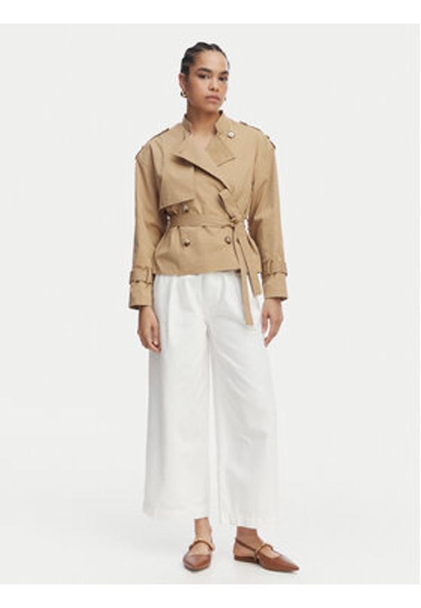 JOOP! Jeansy Enrica-C 30102760 Biały Wide Leg. Kolor: biały