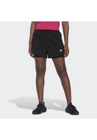Adidas - AEROREADY Made for Training Minimal Two-in-One Shorts. Kolor: czarny, wielokolorowy, biały. Materiał: poliester. Sport: bieganie #1