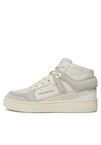 Calvin Klein Jeans Sneakersy Basket Cupsole High Mix Ml Fad YW0YW01300 Beżowy. Kolor: beżowy