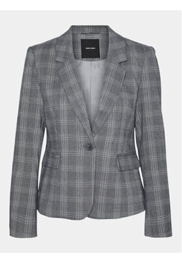 Vero Moda Marynarka Malin 10299895 Szary Slim Fit. Kolor: szary. Materiał: syntetyk