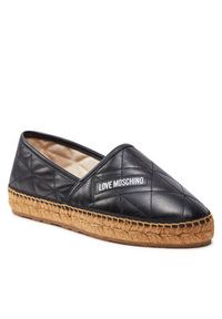 Love Moschino - LOVE MOSCHINO Espadryle JA10582G0IIE0000 Czarny. Kolor: czarny. Materiał: skóra