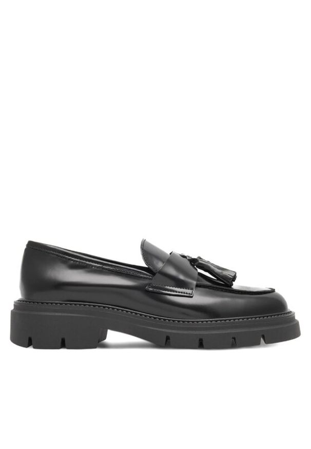 Gino Rossi Loafersy RUBBER-I22 23580AB Czarny. Kolor: czarny. Materiał: skóra