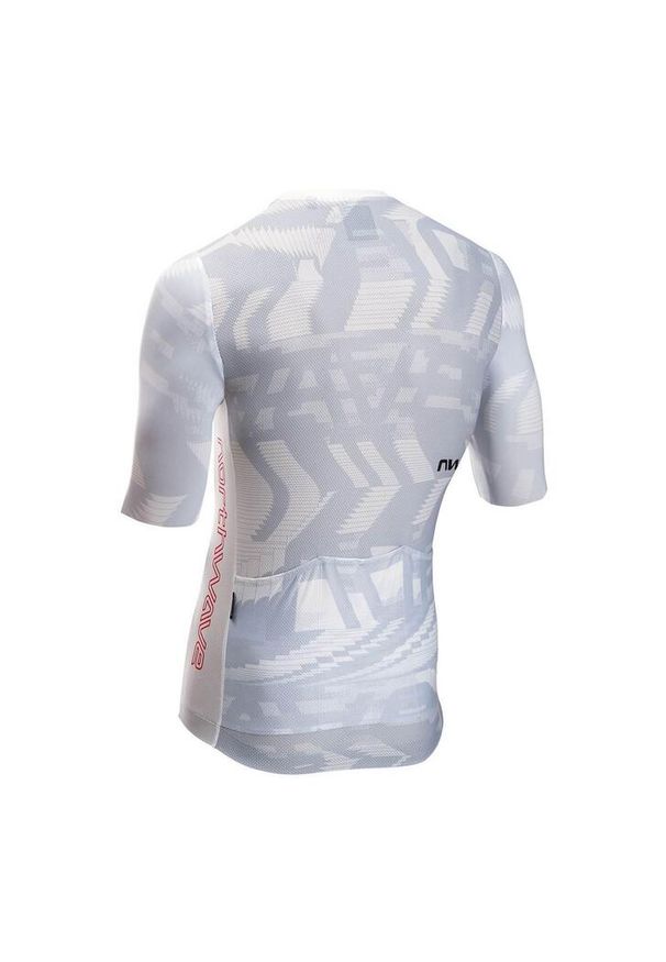 Koszulka rowerowa gravel szosa NORTHWAVE Blade Air Jersey jasny szary. Kolor: wielokolorowy, szary, czerwony. Materiał: jersey. Sezon: lato. Sport: kolarstwo