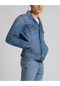 Lee - MĘSKA KURTKA JEANSOWE LEE RIDER JACKET WASHED CAMDEN L89ZLJPI 112124002. Materiał: jeans