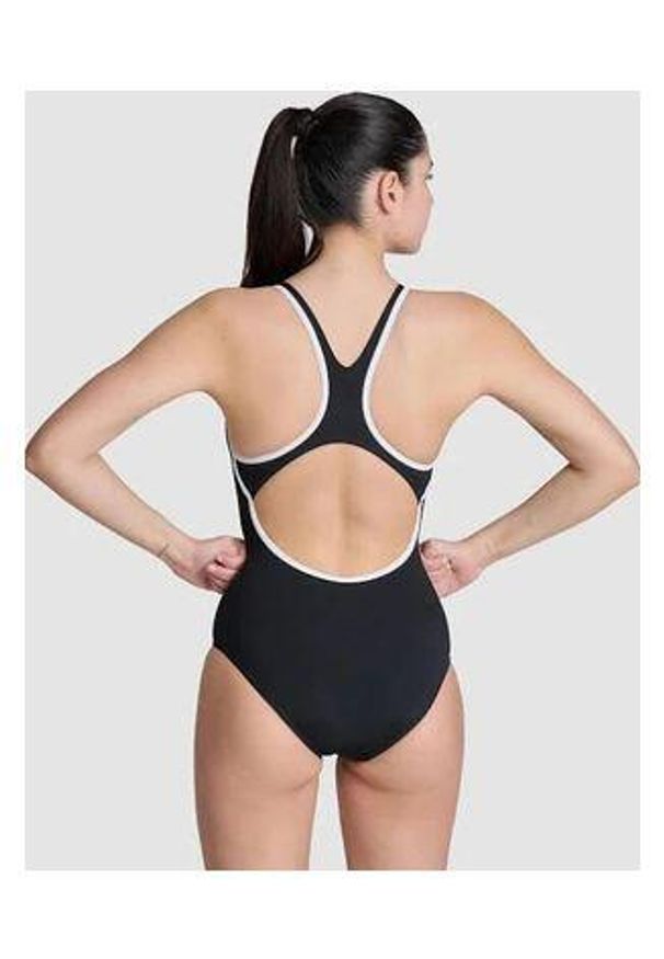 Damski kostium kąpielowy 1-częściowy Arena Losange. Kolor: czarny, wielokolorowy, biały